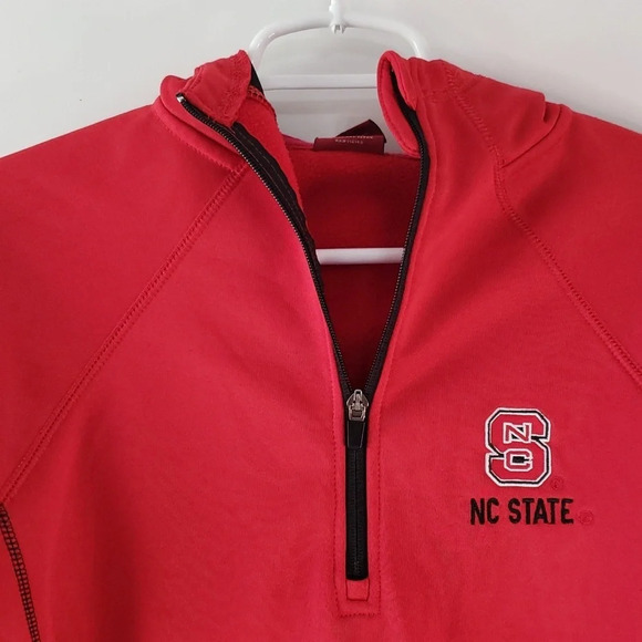 COLOSSEUM NCSU Slim Fit Large Women's Zip Pullover Hoodie Embroidered Red - Picture 2 of 12